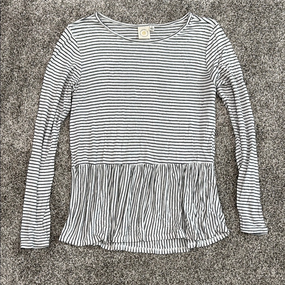 Live In The Moment Striped Long Sleeve Shirt ~ Women’s Size Small